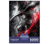 Jigsaw Puzzles for Teenagers 1000 Piece Dark Witch with Red Eyes Puzzles for Adults Toy Wall Decor A Work of Art Unique Birthday And Xmas Gifts 38x26cm/1000pcs
