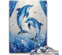 Jigsaw Puzzles for Teenagers 1000 Piece Diamond Dolphin Help The Brain Exercise Addictive Toys to Cultivate Patience Great Gift 26x38cm
