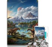 Jigsaw Puzzles for Teenagers 1000 Piece Dinosaur World,Decompressing Intellectual Educational Toy Is Ideal As Gifts for The Whole Family (75x50cm)