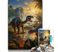 Jigsaw Puzzles for Teenagers 1000 Piece Dinosaur World,Decompressing Intellectual Educational Toy Is Ideal As Gifts for The Whole Family (38x26cm)