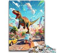 Jigsaw Puzzles for Teenagers 1000 Piece Dinosaur World Teenager Puzzles,Educational Games Home Decoration Suitable for Desktop Decoration (75x50cm)