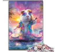 Jigsaw Puzzles for Teenagers 1000 Piece DJ Guinea Pig,learning Educational for Is Ideal As A Gift for The Whole Family 38X26CM
