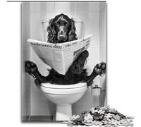 Jigsaw Puzzles for Teenagers 1000 Piece Dog Sitting on Toilet, Family Game Stress Reliever Difficult Challenge Enhance Love between Couples (Size 50x75cm)
