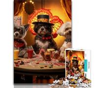Jigsaw Puzzles for Teenagers 1000 Piece Dogs Playing Poker Teenager Puzzles,learning Educational Is Ideal As A Gift for The Whole Family (size 38x26cm)