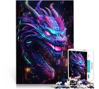 Jigsaw Puzzles for teenagers 1000 Piece Dragon Neon Head Staycation: Zeit totschlagen Geburtstagsgeschenk, Geschenke, Wandkunst75x50cm