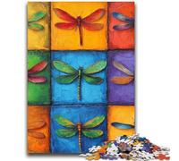 Jigsaw Puzzles for Teenagers 1000 Piece Dragonfly Collage Teenager Puzzles,Educational Games DIY Toys Great Gifts And Toys (38x26cm)
