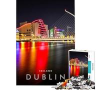 Jigsaw Puzzles for Teenagers 1000 Piece Dublin Citynight Educational Games Toy Intellectual Game Great Gifts for Games A Work of Art (Size 38x52cm)