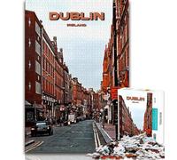 Jigsaw Puzzles for Teenagers 1000 Piece Dublin Travel Art City,Help The Brain Exercise Addictive Toys to Cultivate Patience Gift For Birthdays (38x26cm)