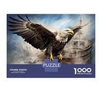 Jigsaw Puzzles for Teenagers 1000 Piece Eagle Art Print Poster Puzzle for Adults Hands-on Game Wall Decoration Christmas Birthday Gifts 52x38cm/1000pcs