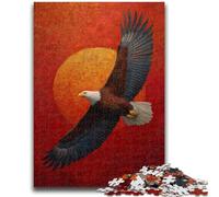 Jigsaw Puzzles for Teenagers 1000 Piece Eagle Flower Oil Painting Adult Puzzles,Educational Games Home Decoration Birthday Present, Gifts, Wall Art (50x75cm)