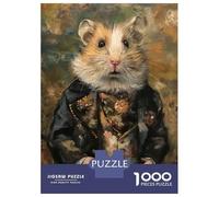 Jigsaw Puzzles for Teenagers 1000 Piece Elegant Gentleman Hamster Teenager Puzzles Family Game Improve Memory Christmas Birthday Gifts 52x38cm/1000pcs