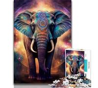 Jigsaw Puzzles for Teenagers 1000 Piece Elephant Colorful Animal Adult Puzzles,Stress Reliever Difficult Challenge Secret Santa Gifts 38x26cm