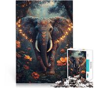 Jigsaw Puzzles for teenagers 1000 Piece Elephant colorful animal Hands-on-Spiel Heimdekoration Spielzeug38x26cm