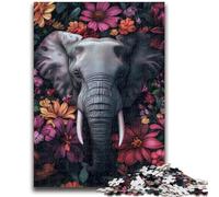 Jigsaw Puzzles for Teenagers 1000 Piece Elephant Flowers 1000 Pieces for Adults,for Educational Game Challenge Toy Unique Home Decor And Gifts (38x26cm)