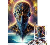 Jigsaw Puzzles for Teenagers 1000 Piece Extraterrestrial Alien Fun Games Family Activities Educational Toy Deal As Gifts for The Whole Family (38x26cm)