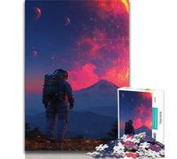 Jigsaw Puzzles for Teenagers 1000 Piece Fantasy Astronaut,Toys Educational Games Stress Relieving Artists Collection,Fine Art (75x50cm)