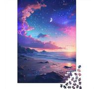 Jigsaw Puzzles for Teenagers 1000 Piece Fantasy Beach Sunset Puzzle for Adults Anti-Stress Toys Presents for Women Unique Birthday And Xmas Gifts 38x26cm/1000pcs