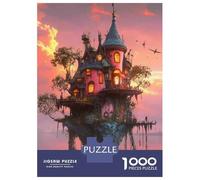 Jigsaw Puzzles for Teenagers 1000 Piece Fantasy Castle Island Puzzle for Adults Hands-on Game Wall Decoration Christmas Birthday Gifts 38x26cm/1000pcs