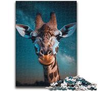 Jigsaw Puzzles for Teenagers 1000 Piece Fantasy Giraffe Teenager Puzzles,Educational Games Home Decoration Suitable for Desktop Decoration (26x38cm)
