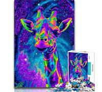 Jigsaw Puzzles for Teenagers 1000 Piece Fantasy Giraffe,Toys Educational Games Stress Relieving Artists Collection,Fine Art 75x50cm