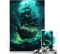 Jigsaw Puzzles for teenagers 1000 Piece Fantasy Pirate Ship Herausforderndes Spiel einzigartiges Herausforderungsspiel52x38cm