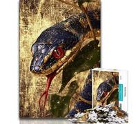 Jigsaw Puzzles for Teenagers 1000 Piece Fantasy Snake Adult Jigsaw,Artistic Wall Decor & Birthday Gift Idea for Friends, Home Office 75x50cm