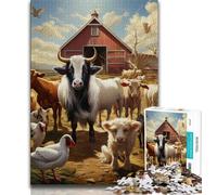 Jigsaw Puzzles for Teenagers 1000 Piece Farm Animal Teenager Puzzles,Stress Reliever Staycation Kill Time Home Decoration Toys (size 38x26cm)