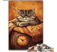 Jigsaw Puzzles for Teenagers 1000 Piece Farm Cat, Help The Brain Exercise Addictive Toys to Cultivate Patience Enhance Memory (Size 50x75cm)