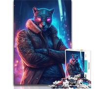 Jigsaw Puzzles for Teenagers 1000 Piece Fashionable Leopard Teenager Puzzles,learning Educational Is Ideal As A Gift for The Whole Family (size 38x26cm)