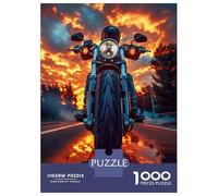 Jigsaw Puzzles for Teenagers 1000 Piece Fiery Sunset Ride Puzzles for Adults Toy Wall Decor A Work of Art Unique Birthday And Xmas Gifts 52x38cm/1000pcs