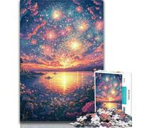 Jigsaw Puzzles for Teenagers 1000 Piece Fireworks View Adult Puzzles,Educational Games Home Decoration Birthday Present, Gifts, Wall Art 50x75cm