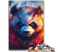 Jigsaw Puzzles for Teenagers 1000 Piece Flame Panda 1000 Pieces for Adults,Brain Intelligence Challenge Addictive Toys for Home Decoration (75x50cm)