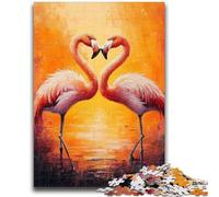 Jigsaw Puzzles for Teenagers 1000 Piece Flamingo Couple Adult Puzzles,Educational Games Home Decoration Birthday Present, Gifts, Wall Art (38x26cm)