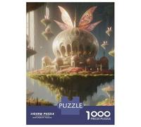 Jigsaw Puzzles for Teenagers 1000 Piece Floating Palace with Butterfly Puzzles for Adults Toy Wall Decor A Work of Art Unique Birthday And Xmas Gifts 38x26cm/1000pcs
