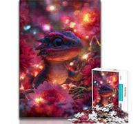 Jigsaw Puzzles for Teenagers 1000 Piece Flowers And Baby Dragons Teenager Jigsaw,Fun Games Wall Decoration Unique Birthday And Xmas Gifts (size 38x26cm)