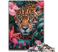 Jigsaw Puzzles for Teenagers 1000 Piece Flowers And Leopards Challenging Game Toys Deal As Gifts for The Whole Family for Ages 14+ 50x75cm