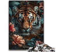 Jigsaw Puzzles for Teenagers 1000 Piece Flowers And Tigers Adult Puzzles,Educational Games Home Decoration Birthday Present, Gifts, Wall Art (50x75cm)