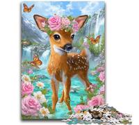 Jigsaw Puzzles for Teenagers 1000 Piece Flowers Sika Deer Help The Brain Exercise Addictive Toys to Cultivate Patience Great Gift 50x75cm