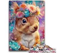 Jigsaw Puzzles for Teenagers 1000 Piece Flowers Squirrel Stress Reliever Difficult Challenge Unique Home Decor And Gifts 26x38cm