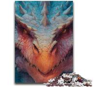 Jigsaw Puzzles for Teenagers 1000 Piece Flying Dragon Difficult And Challenge with Matching Poster And Trivia Sheet for Age 14 50x75cm