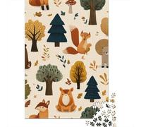 Jigsaw Puzzles for Teenagers 1000 Piece Forest Animal Pattern Teenager Puzzles Family Game Difficult Challenge Unique Birthday And Xmas Gifts 52x38cm/1000pcs
