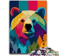 Jigsaw Puzzles for Teenagers 1000 Piece Forest Brown Bear Educational Stress Relief Toy Parent-child Interaction for And Age 14 50x75cm