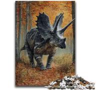 Jigsaw Puzzles for Teenagers 1000 Piece Forest Dinosaur Teenager Puzzles,Educational Games Home Decoration Suitable for Desktop Decoration (26x38cm)