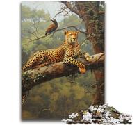 Jigsaw Puzzles for Teenagers 1000 Piece Forest Jungle Deer Cheetah 1000 Piece Puzzle,Fun Activity for Home, Rainy Days Toys, Birthday Gifts (38x26cm)