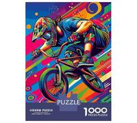 Jigsaw Puzzles for Teenagers 1000 Piece Freestyle BMX Wpap Pop Art Puzzles for Adults Toy Wall Decor A Work of Art Unique Birthday And Xmas Gifts 38x26cm/1000pcs