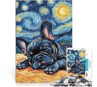 Jigsaw Puzzles for teenagers 1000 Piece French Bulldog Puppy Sleeping Analyse und Logik Für Paare geeignet52x38cm