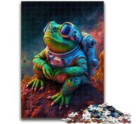 Jigsaw Puzzles for Teenagers 1000 Piece Frog Space Astronaut for And 14 Years And over Interesting Stress Reduction Gifts for Friends And Family 26x38cm