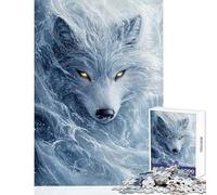 Jigsaw Puzzles for Teenagers 1000 Piece Frozen Wolf's Gaze Jigsaws for Adults Toy Wall Decor Analysis And Logic Fun Activities at Home (Size 38x52cm)