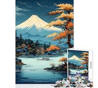 Jigsaw Puzzles for Teenagers 1000 Piece Fuji Japan Blossom Mount Jigsaw Puzzles 1000 Educational Toy Secret Santa Gifts Perfect Decoration (50x75cm)