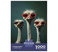 Jigsaw Puzzles for Teenagers 1000 Piece Funny Ostriches with Sunglasses-1 Adult Puzzles Toy Wall Decor Presents for Women Fun at Home Activities, 70x50cm/1000pcs